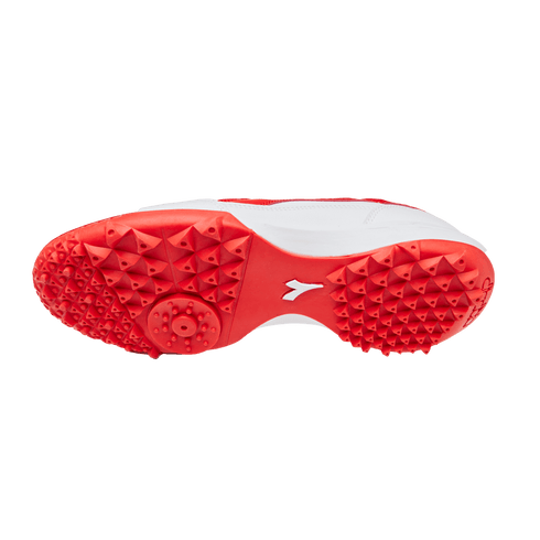 Diadora Calcetto LT Turf Soccer Shoes - White & Red
