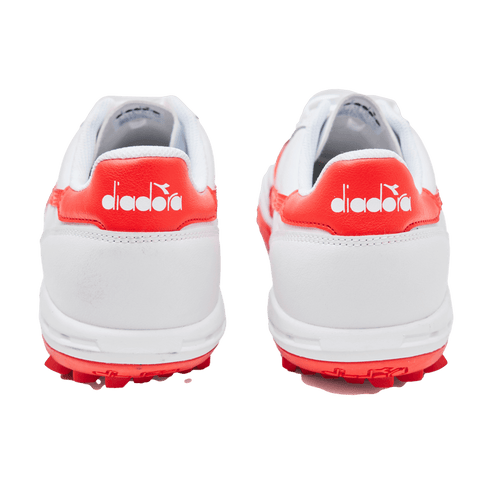 Diadora Calcetto LT Turf Soccer Shoes - White & Red