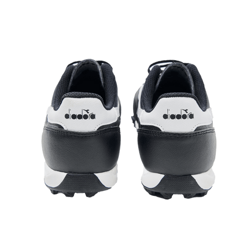 Diadora Calcetto LT Youth Turf Shoes - Black & White
