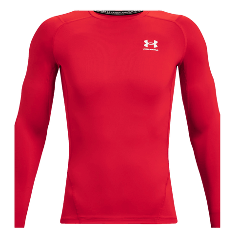 (UNAR-1361524-600) Under Armour Heat Gear Long Sleeve Compression Shirt - Red