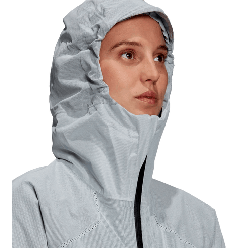 Adidas Terrex Primeknit Womens Rain Jacket - Grey GM4786