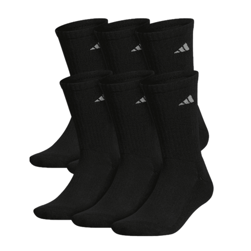 Adidas Athletic Cushioned Crew Socks (6 pk) - Black 5140230