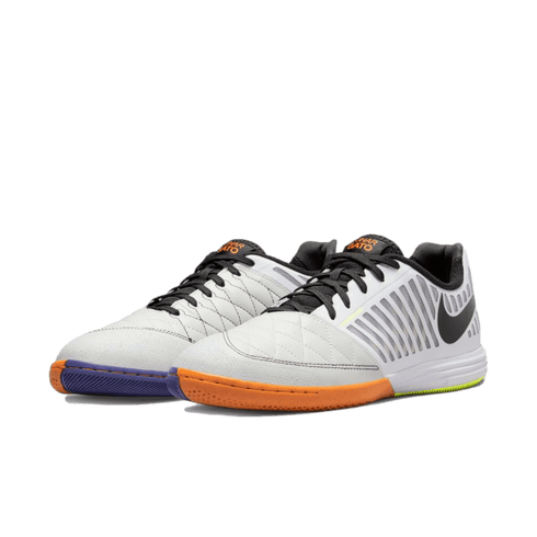 Nike Lunar Gato II Indoor Soccer Court Shoes - White / Grey