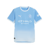 Manchester City light blue football jersey with a gradient fade to white. Features the club crest, Puma logo, and silver Etihad Airways sponsor text.