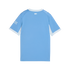 Back view of a light blue short-sleeved football jersey with white trim, "CITY" printed on the back neck, and Puma logos on the shoulders.
