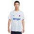 A man models a white Nike Chelsea FC t-shirt with a blue BingX logo and faint graphic pattern, set against a plain white background.