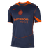 Dark blue Inter Milan soccer jersey with orange accents. Features the Nike swoosh, team crest with two stars, and "betsson.sport" sponsor logo, all in vibrant orange.