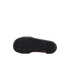 The black textured outsole of a Nike athletic shoe, featuring a prominent swoosh logo on the heel and a complex traction pattern.