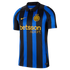 Inter Milan home jersey with blue and black vertical zigzag stripes, yellow club crest, Nike swoosh, and betsson.sport sponsor logo.