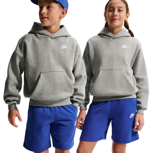 Nike Club Fleece Oversized Youth Hoodie - Grey