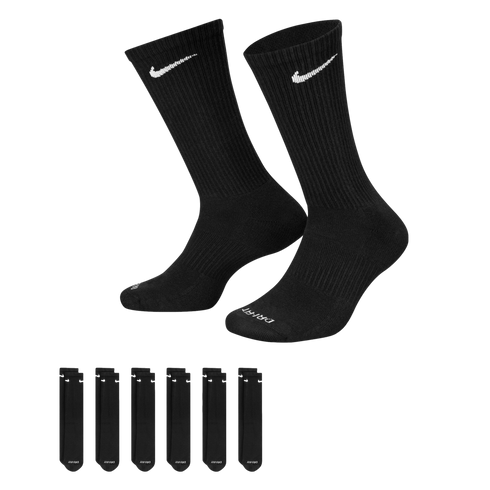 Nike Everyday Plus Cushioned Crew Dri-fit Socks (6 pack) - Black SX6897-010