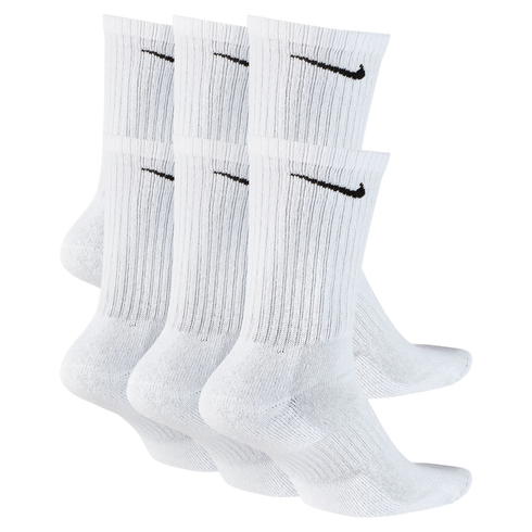 Nike Everyday Cushioned Crew Socks (6 Pack) - White