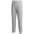 A pair of light gray Nike sweatpants with an elastic waistband and a white swoosh logo on the left leg.