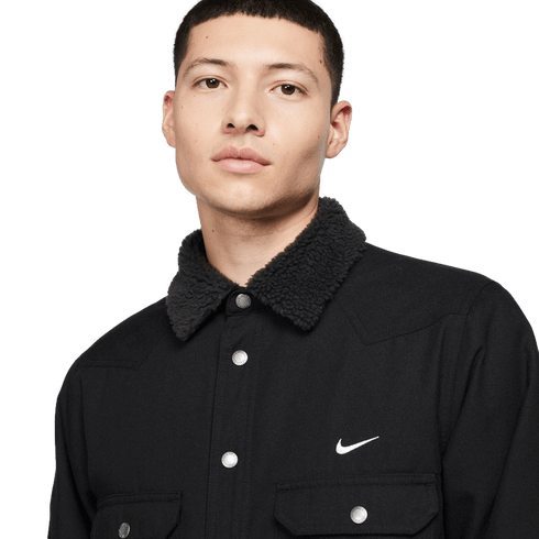 Nike Men's SB Padded Flannel Skate Jacket - Black