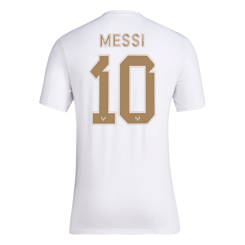 Adidas Messi Gold Name and Number Tee JD0230