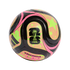 A black soccer ball with neon green and pink geometric patterns, featuring the FIFA 2026 World Cup logo and Adidas branding.