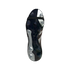 The underside of a black and silver Adidas Predator soccer cleat, showing triangular studs and "PREDATOR" text embossed on the soleplate.