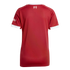 Back of a red Liverpool FC jersey with white collar and cuffs. A small white "97" between two eternal flames sits on the back neck.