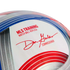 Close-up of an MLS training soccer ball with text reading "MLS TRAINING MATCH BALL REPLICA" and the signature of the league's commissioner.