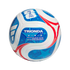 A white soccer ball with blue and red graphic patterns, featuring the FIFA logo and "TRIONDA CLUB" text. It is labeled as a match ball replica.