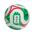 White soccer ball with green and red swirling patterns, featuring the FIFA World Cup 2026 logo and "TRIONDA CLUB" text against a black background.