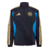 A navy blue Philadelphia Union Adidas track jacket with gold stripes on the sleeves, a team crest, and light blue side panels.