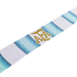 A light blue and white striped scarf featuring a gold AFA logo, set diagonally against a black background.