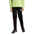 Person wearing a lime green long-sleeve shirt, black padded soccer pants, and black cleats against a black background.