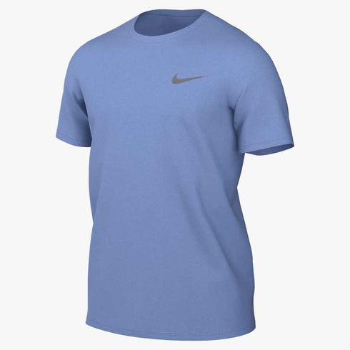 Light blue short-sleeved Nike t-shirt with a small grey swoosh logo on the chest.