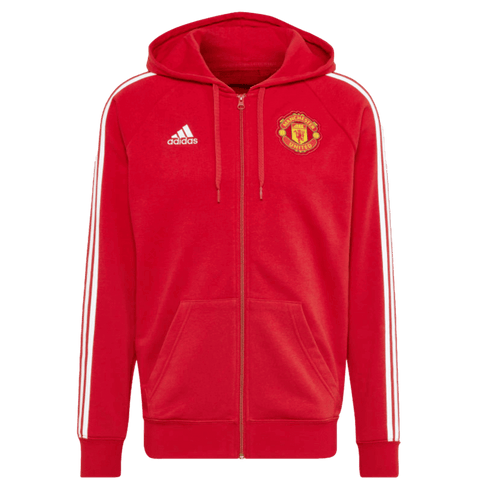 Adidas Manchester United 22/23 3-Stripe Full Zip Hoodie