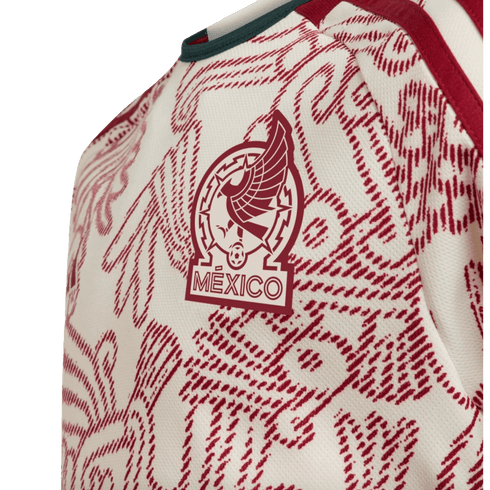 Adidas Youth Mexico 2022 Away Soccer Jersey - White