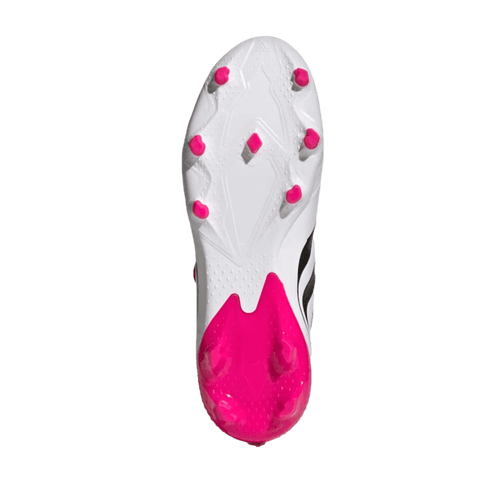 Adidas Predator Precision.3 FG Soccer Cleats - White / Black / Pink