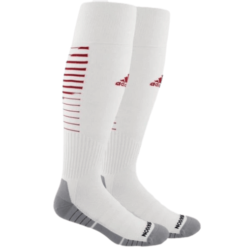 Adidas Team Speed II Over the Calf Soccer Socks - White/Red 5145744