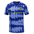A short-sleeve Nike Seattle Reign FC soccer jersey featuring a blue geometric pattern and neon yellow accents for the team crest, swoosh, and Trupanion sponsor logo.