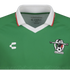 Green Charly soccer jersey with a white and red V-neck collar. Features a Charly logo on the right chest and a Luis Hernández graphic on the left.