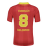 Back view of a red sports jersey with a yellow collar. It features yellow lettering: 'CHARLY' at the top, 'CHAPULÍN' above a large '8', and 'COLORADO' at the bottom.