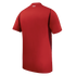 Back view of a red short-sleeved sports jersey with "TÜRKİYE" printed in white on the upper neck and dark red side panels.
