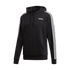 Adidas Essentials 3 Stripe Hoodie - Black DU0498