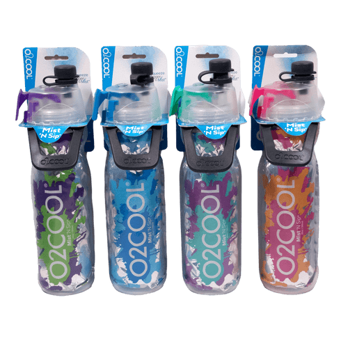 O2Cool Elite Mist 'N Sip 20Oz Water Bottle Variety 12 Pack