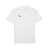 White short-sleeved Puma jersey with a subtle tonal zigzag pattern and black logos on the chest and shoulders.