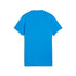Back view of a bright blue short-sleeved t-shirt with white Puma logos on each shoulder.