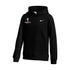 A black Nike hoodie featuring a white Nike swoosh on the left chest and the US Youth Soccer Maryland Presidents Cup 2026 logo on the right chest.
